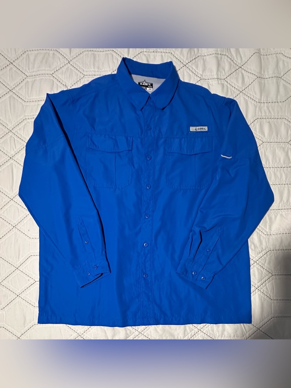 HABIT Men's Long Sleeve Fishing Shirt With Vents, Bundle of 3 - Picture 3 of 11